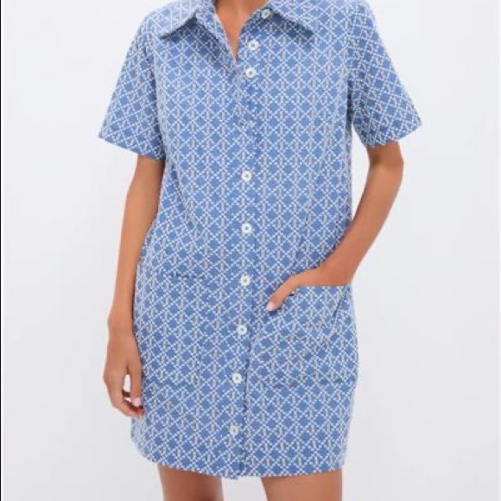Tuckernuck Pomander Place Embroidered Denim Dress